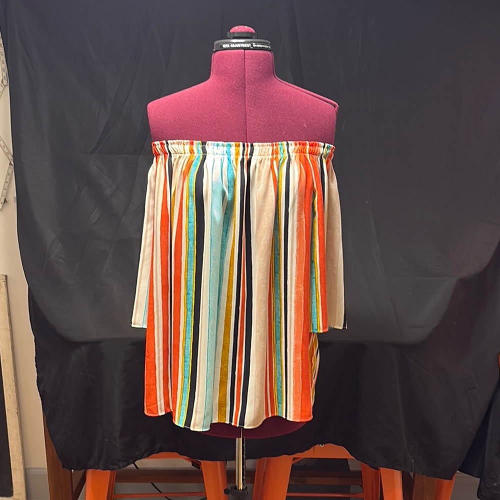 Striped Off-Shoulder Night Out Blouse